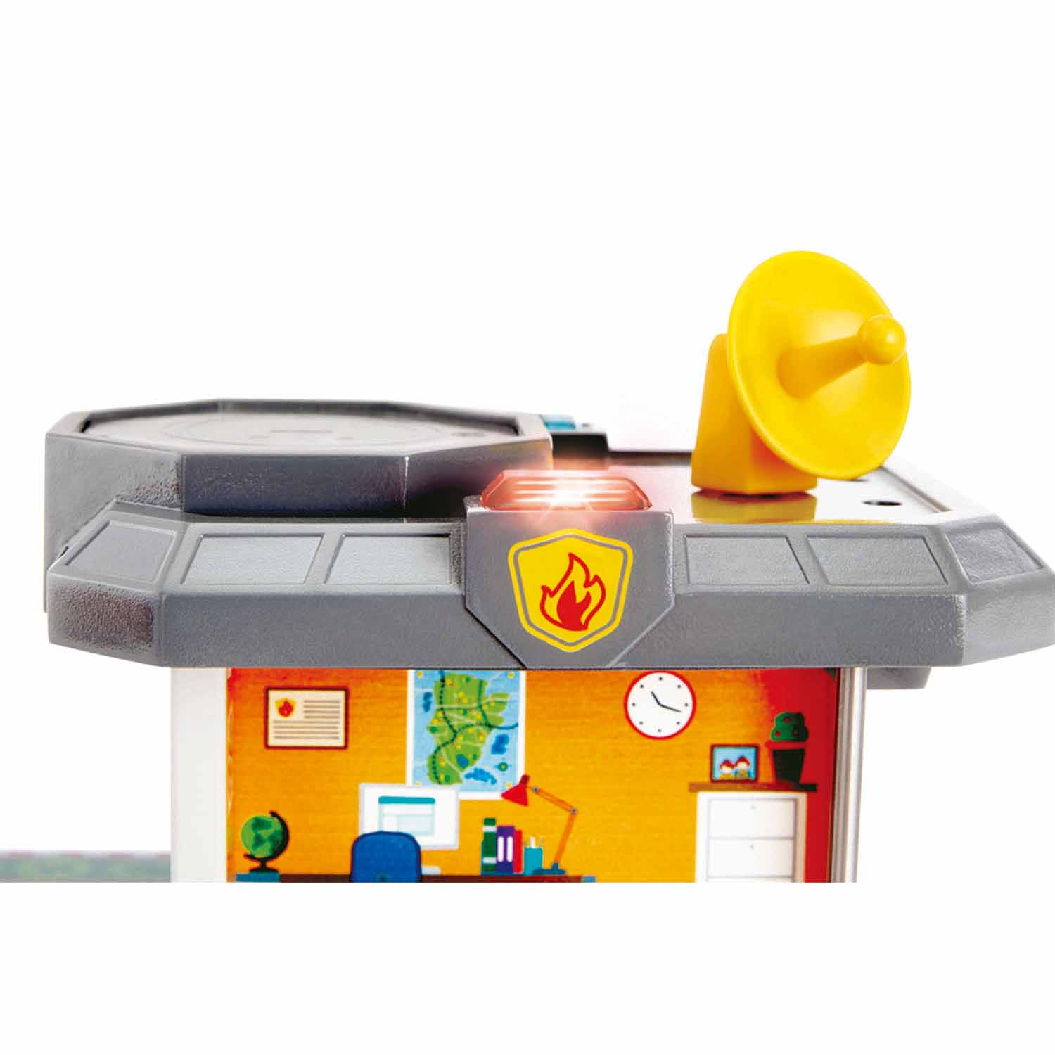 Hape Emergency Services HQ is wooden railway and train set The Toy Wagon