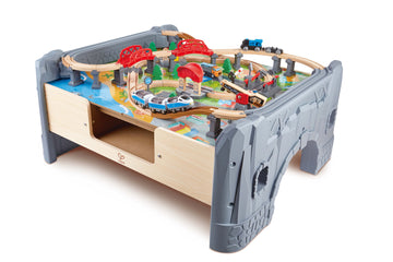Hape 70pc Railway Train & Table Set Quality wooden toys