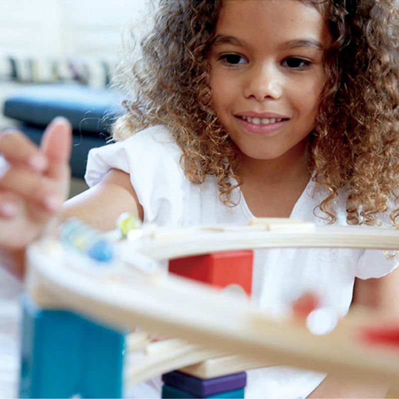 Hape Quadrilla The Ultimate wooden marble run, contruction and STEAM play The Toy Wagon