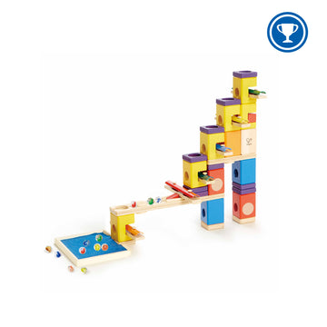 Hape Quadrilla Music Motion wooden marble run, contruction and STEAM play The Toy Wagon