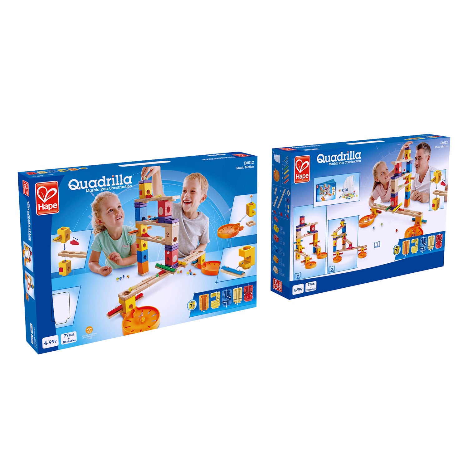 Hape Quadrilla Music Motion wooden marble run, contruction and STEAM play The Toy Wagon