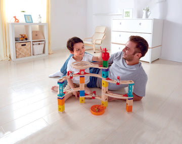 Hape Quadrilla Castle Escape wooden marble run, contruction and STEAM play The Toy Wagon