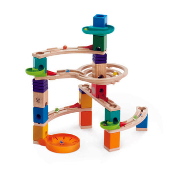 Hape QuadrillaCliffhanger wooden marble run, contruction and STEAM play The Toy Wagon