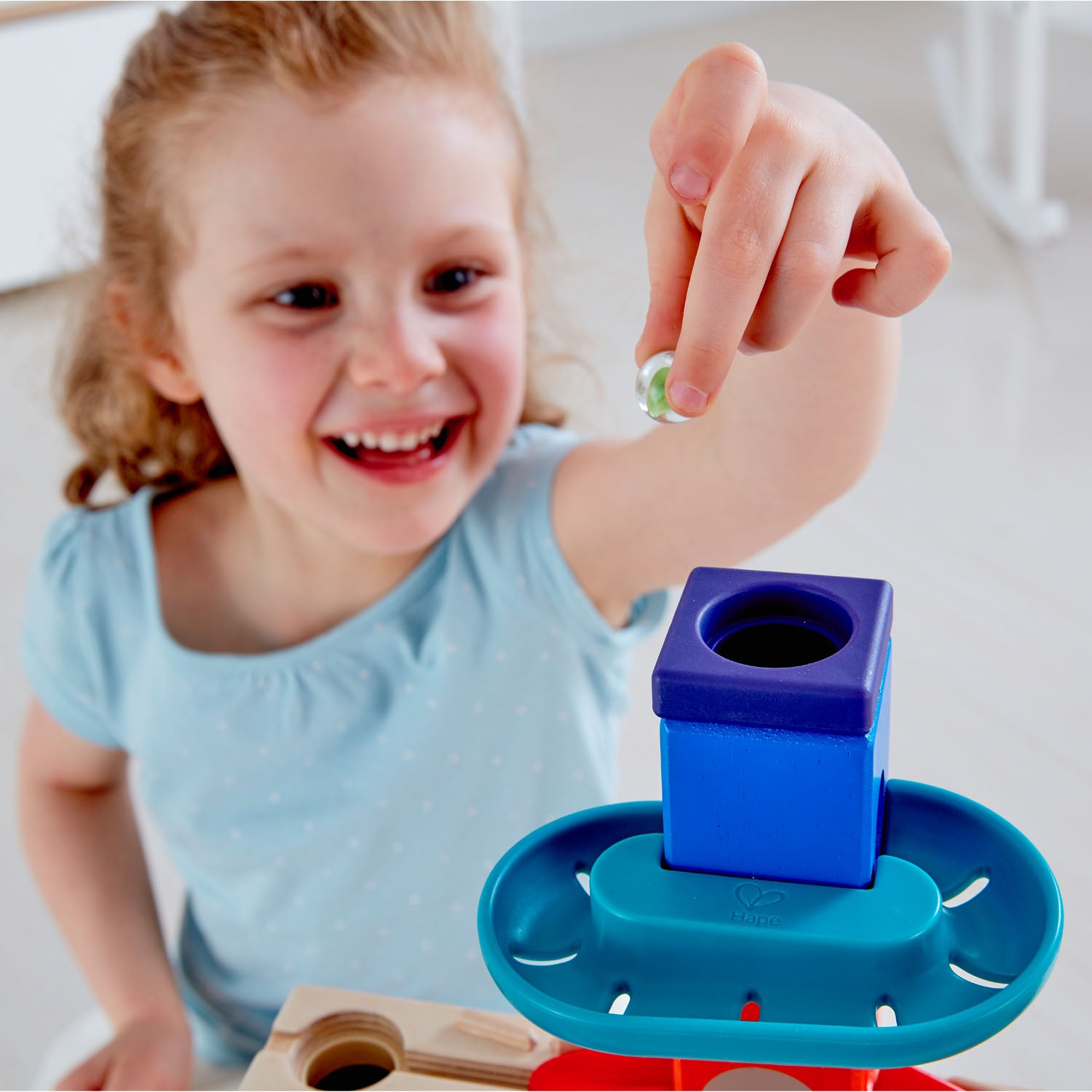 Hape QuadrillaCliffhanger wooden marble run, contruction and STEAM play The Toy Wagon