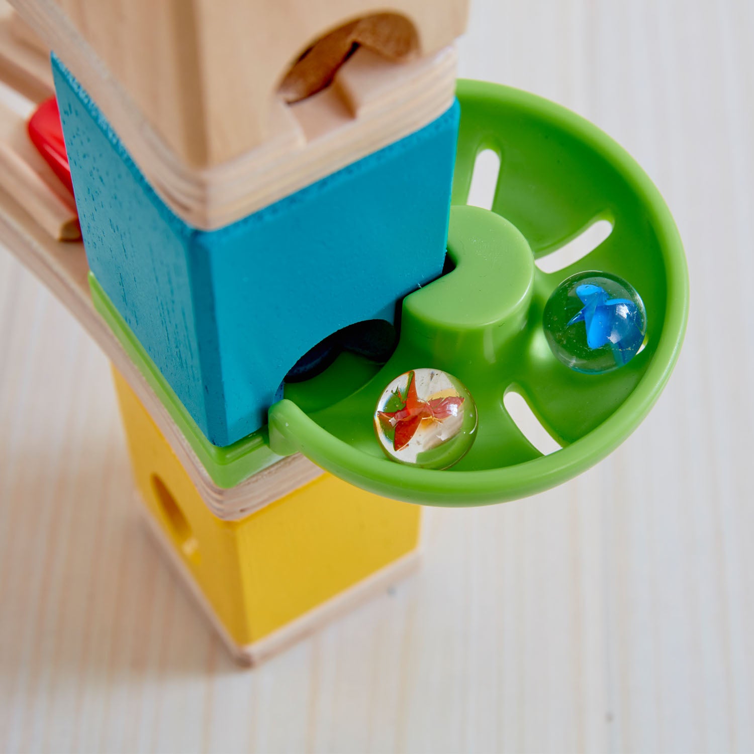 Hape QuadrillaCliffhanger wooden marble run, contruction and STEAM play The Toy Wagon