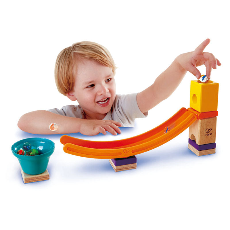 Hape Quadrilla Mega Skatepark wooden marble run, contruction and STEAM play The Toy Wagon