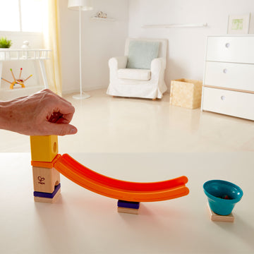 Hape Quadrilla Mega Skatepark wooden marble run, contruction and STEAM play The Toy Wagon