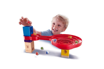 Hape Quadrilla Double-Sided Spiral Twist wooden marble run, contruction and STEAM play The Toy Wagon