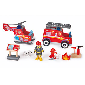 Hape Fire Station imaginative play quality wooden toys The Toy Wagon