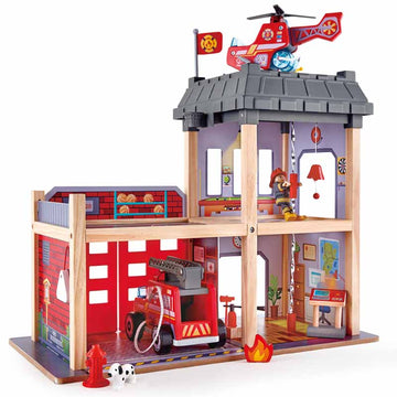 Hape Fire Station imaginative play quality wooden toys The Toy Wagon