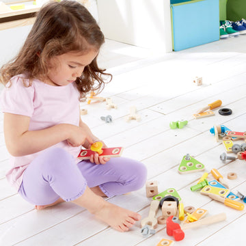 Hape Fix-It Tool Box imaginative play quality wooden toys The Toy Wagon