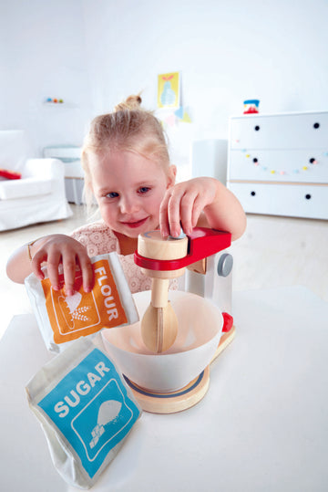 Hape Mix & Bake Blender imaginative play quality wooden toys The Toy Wagon