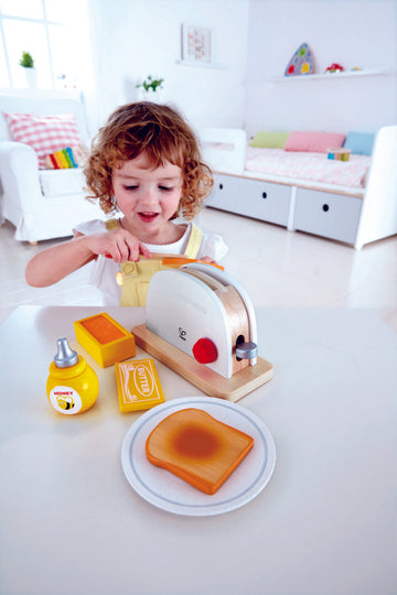 Hape Pop-up Toaster Set imaginative play quality wooden toys The Toy Wagon