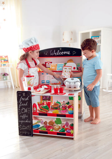 Hape Pop-Up Shop imaginative play quality wooden toys The Toy Wagon