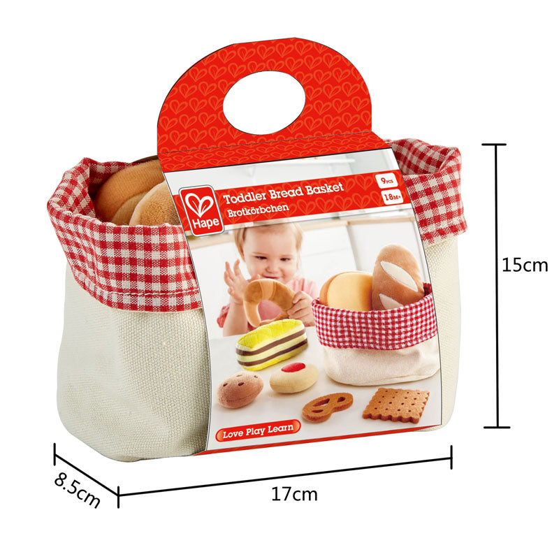 Hape Toddler Bread Basket imaginative play quality wooden toys The Toy Wagon