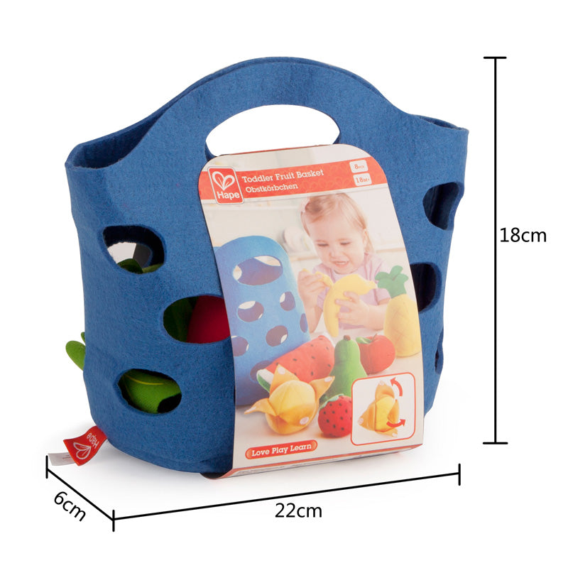 Hape Toddler Fruit Basket imaginative play quality wooden toys The Toy Wagon