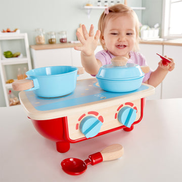 Hape Toddler Kitchen Set imaginative play quality wooden toys The Toy Wagon
