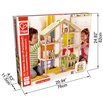 Hape All Season House furnished imaginative play quality wooden toys The Toy Wagon