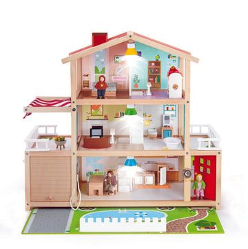 Hape Doll Family Mansion imaginative play quality wooden toys The Toy Wagon