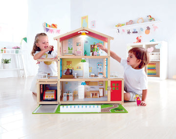Hape Doll Family Mansion imaginative play quality wooden toys The Toy Wagon