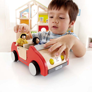 Hape Family Car imaginative play quality wooden toys The Toy Wagon