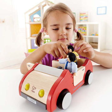 Hape Family Car imaginative play quality wooden toys The Toy Wagon
