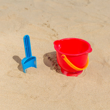 Hape Scoop & Pail perfect for the sand or backyard play with quality outdoor toys The Toy Wagon