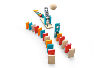Hape Robot Factory Domino perfect for little minds and hand, educational and high quality wooden toys The Toy Wagon