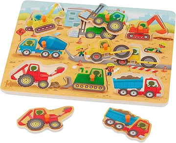 B. Wooden Puzzle - Construction Vehicle