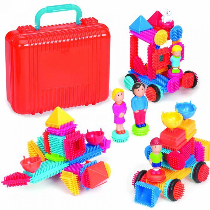 Bristle Block Big Value Case 85pc - The Toy Wagon