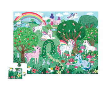 Crocodile Creek 36pc Floor Puzzle Unicorn Garden