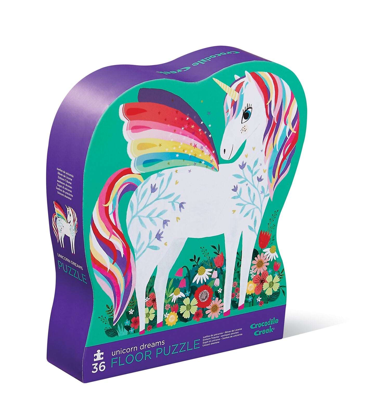 Crocodile Creek 36pc Floor Puzzle Unicorn Garden