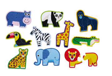 Crocodile Creek Lets Begin Canister Jungle 2pc quality puzzle for kids eco friendly The Toy Wagon