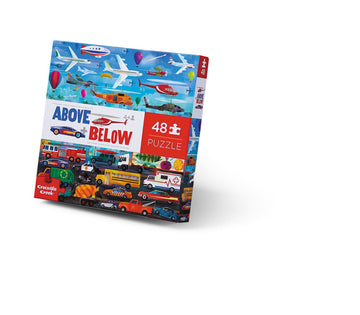 Crocodile Creek Above & Below Things that Go 48pc quality puzzle for kids eco friendly The Toy Wagon