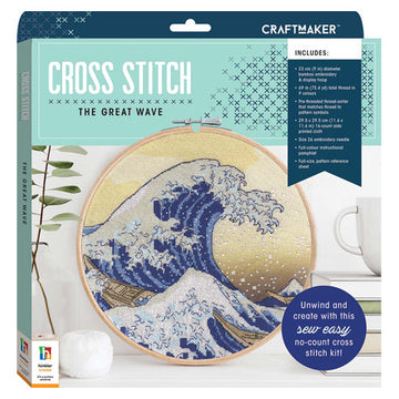 Craft Maker Cross-stitch Kit: The Great Wave Off Kanagawa