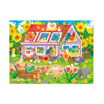 Crocodile Creek 50pc House Puzzle Chicken Coop