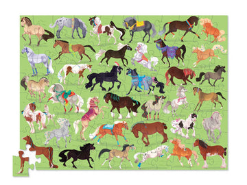 Crocodile Creek - 36 Horse Puzzle - 00 Pieces. The Toy Wagon