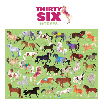 Crocodile Creek - 36 Horse Puzzle - 00 Pieces. The Toy Wagon 2