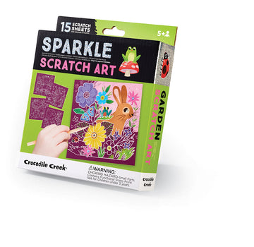 Crocodile Creek Sparkle Scratch Art Garden
