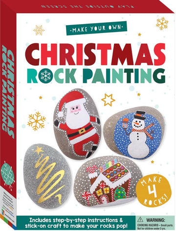 Curious Universe Christmas Rock Painting