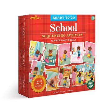 eeBoo Ready to Go Puzzle - School