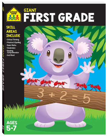 School Zone Giant Workbooks: First Grade educational activity book for kids The Toy Wagon