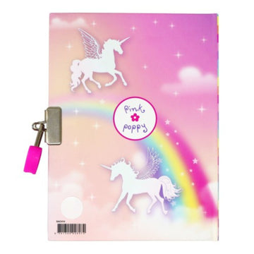 Pink Poppy Unicorn Dreamer Strawberry Scented Lockable Diary