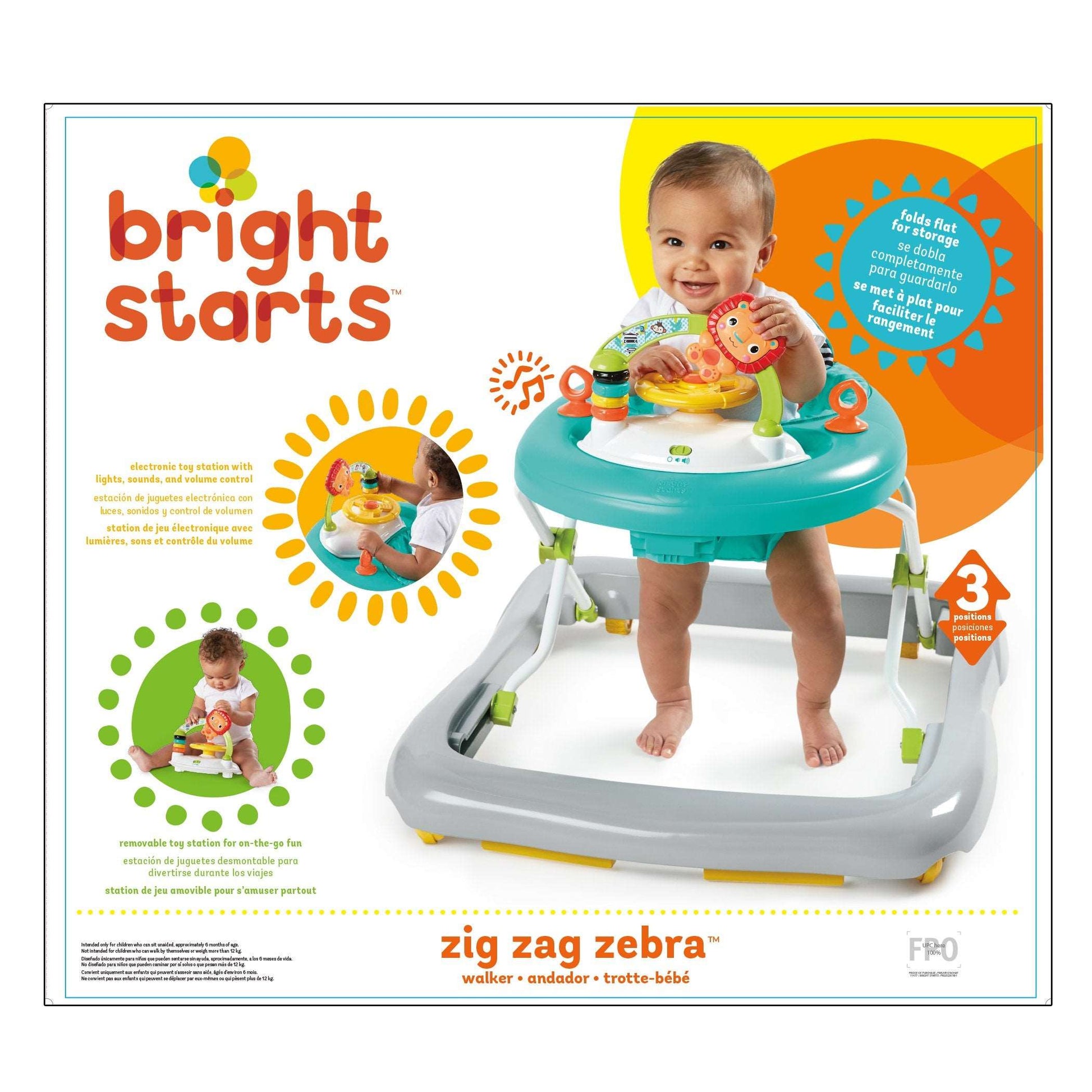 Bright Starts Zig Zag Zebra Walker The Toy Wagon