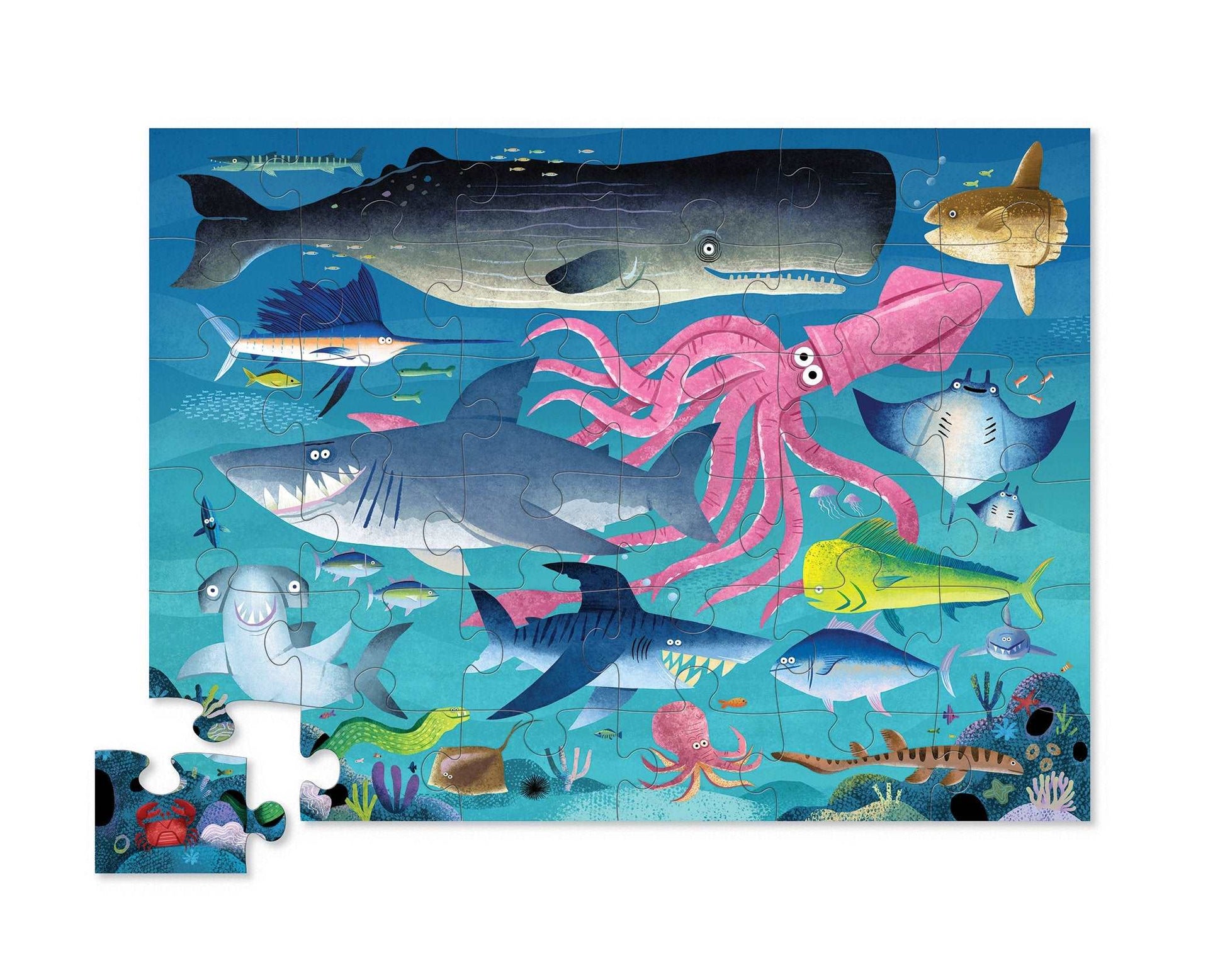 Crocodile Creek 36pc Floor Puzzle Shark Reef The Toy wagon