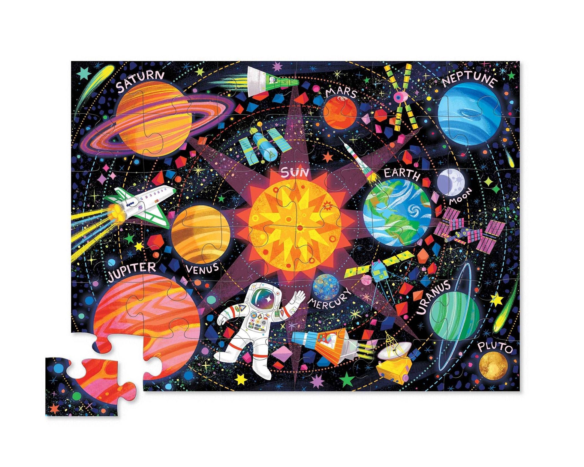 Crocodile Creek 36pc Floor Puzzle Space Explorer The Toy Wagon