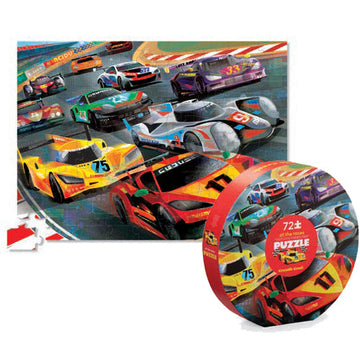 Crocodile Creek 72pc Round Box Puzzle At the Races