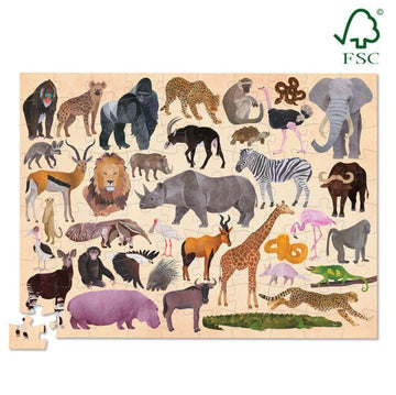 Crocodile Creek 36 Animal Wild Animals 100pc - The Toy Wagon