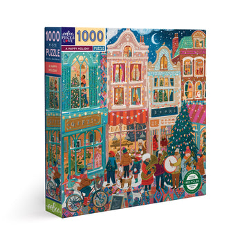 eeBoo 1000pc Puzzle A Happy Holiday Sq