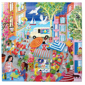 eeBoo 1000pc Puzzle Marketplace in France Square